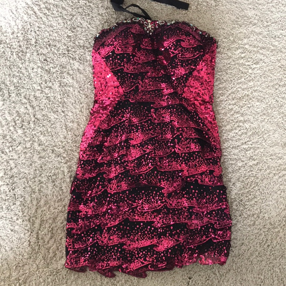 Pink sequins dress